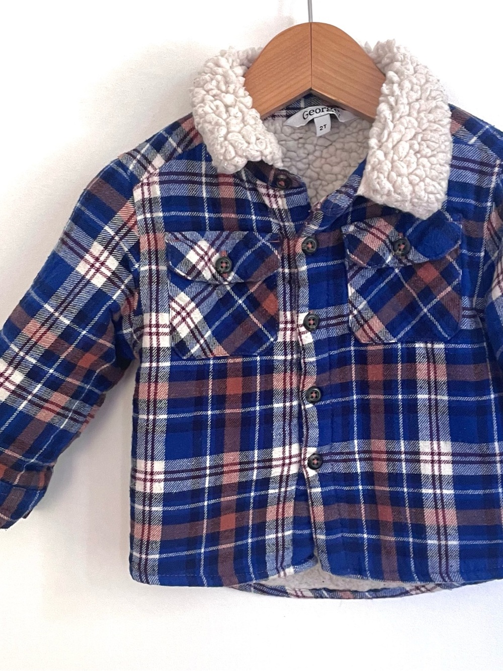 $8 💥Plaid Shacket / Flannel Button Jacket, Super Soft & Thick, Sherpa Lining